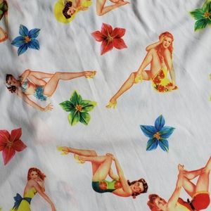 Vintage Mens Pin-up White 'Girlie' Shirt